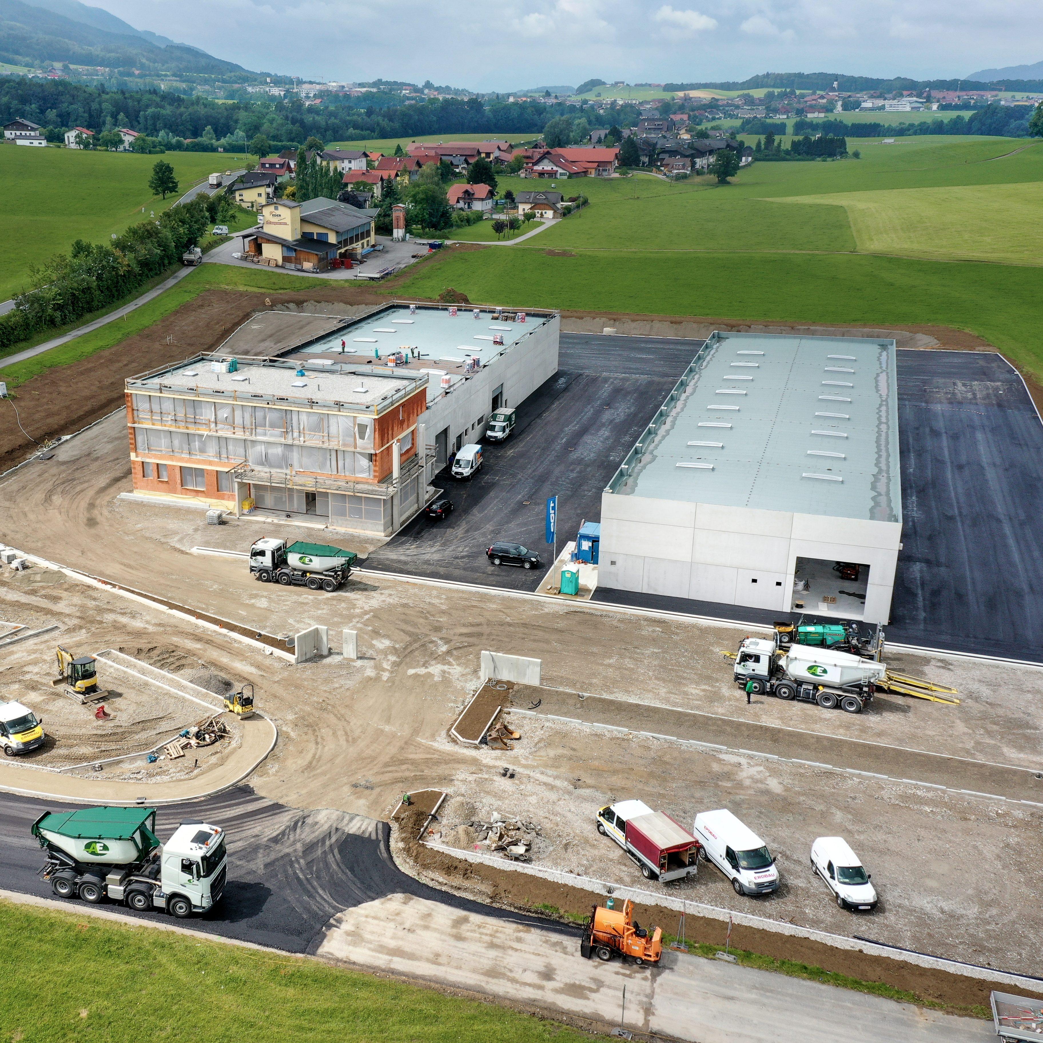 Drohnenfotos Baustelle Bauhof frontal 17 07 2020